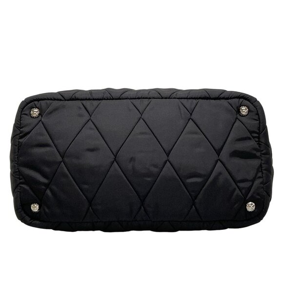 Auth PRADA - 1BG160 Black Nylon Leather Handbag - Picture 3 of 16